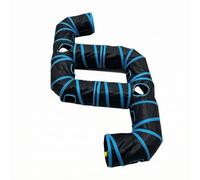 Tunnel en Spirale Spacieux, Bleu Et Noir, Modèle À Six Coudes | Interactif, Jouet, pour Salon, Chats D'intérieur, Chatons