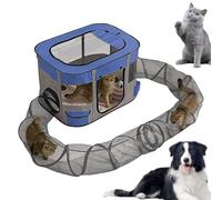Tunnel extérieur fermé pour chat - Enclos spacieux pour animaux de compagnie | Structure extérieure d'aire de jeu pour chaton | Tunnel de jeu pour chat facile à installer | Idéal pour le jardin, la