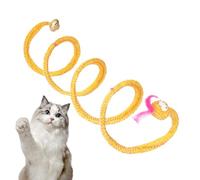 Tunnel for Cats, Foldable Spiral Kitten Tube, Interactive Indoor Play Toy with Catnip and Feather, Engaging Pet Accessory for Exercise, Hiding, and Fun Activities
