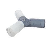 Tunnel gioco in nylon forma 3X diametro 22x50cm grigio chiaro e scuro Trixie