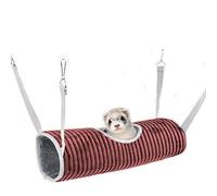 Tunnel hamac pour petits animaux, nid de hamster chaud en hiver, cachette à suspendre pour cochons d'Inde, furets, glisseurs en sucre Marron