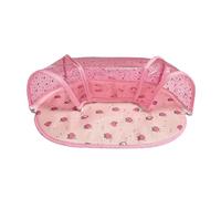 Tunnel interactif avec coussin rafraîchissant pour petits animaux, hamsters, lapins, tissu polyester doux et lavable, multi-usages, habitat pour animaux de compagnie