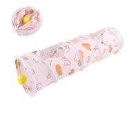 Tunnel interactif pour animaux de compagnie - Jouet tubulaire pliable - Tunnel de jeu portable pour lapin, cachette pour petits animaux, cochon d'Inde - Jouet à ramper - Salle de jeux pour chatons