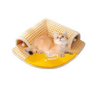 Tunnel Interactif pour Chat - Grotte au Sol avec Ventouse, Parfait pour Créer Un Espace de Détente et de Jeu | Tunnel Pliable et Facile à pour Chats de Toutes Tailles Facil Use