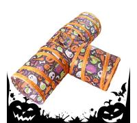 Tunnel Jouet pour Chat - Tente Tube Halloween pour Chat D'intérieur - Tanière Pliable Jeu Cachette pour Furet Hamster Lapin,Espace Activité pour Chien Et Lapin