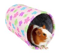 Tunnel Lavable Pliable pour Cochon d’Inde Tunnel de Hamster Portable Doublure Peluche Jouet de Tube à Explorer pour Hamster Abri Secret Jouet Intératif pour Cobaye Chinchilla Lapin, Fleur