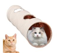 Tunnel long et droit pour chat - Tunnel extérieur pour chat - Jouet pour chat - Tunnel tubulaire multifonction - Lit tunnel pour chat avec judas - Tunnel portable pour chat - Taille S