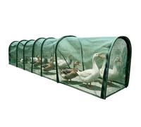 Tunnel Parcours pour Poules avec Porte et Abri Portable Long en Nylon