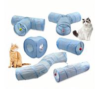 Tunnel pliable pour chat de compagnie, tunnel d'intérieur pour chat avec trou d'observation, convient aux chats, petits chiens, chatons, lapins Forme S,Article en forme de S à prix réduit pour une dur