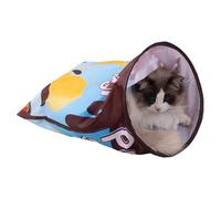 Tunnel Pliable pour Chat en Chips de Pommes de Terre - Tubes en Papier froissé interactif pour Chats avec Balle en Peluche, Playing Games Supplies Pet Tunnel froissé Sac pour