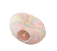 Tunnel pliable pour chat en peluche longue offrant chaleur et possibilités de jeu pour chats dans n'importe quel environnement de maison lit