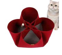Tunnel Pliable pour Chat, lit Tunnel pour Chat,Lit de Couchage Pliable en Feutre pour Chaton - Jouets interactifs d'aire de Jeux pour Chats, Grotte Tunnel Portable pour Chats Petits, Moyens et Grands