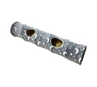Tunnel pliable pour chat - Tunnel d'intérieur en flanelle avec trous | Tunnel de jeu pour chat avec trous pour un regard | Long tunnel lumineux dans le noir | Tunnel tube droit pour chats et chatons