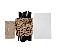 Tunnel pour Animaux de Compagnie, nid en Flanelle léopard, cachette pour Petits Animaux, Tube de Jeu avec Rideau frangé pour Hamster et Cochon d’Inde, Tapis démontable pour Toutes (Beige)