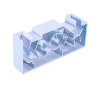 Tunnel pour Aquarium - Grotte pour Crevettes D'aquarium - Grotte Souterraine pour Poisson Chat Crabe Mur D'Observation Et Coin