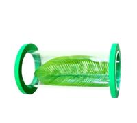 Tunnel pour Betta | Tube de couchage avec feuille pour Betta - Tunnel flottant en acrylique, grotte pour crevettes et décoration aquatique pour enrichissement, abri et repos en aquarium