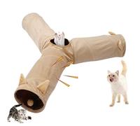 Tunnel pour Chat à Trois Voies - Aire de Jeu Interactive pour Animaux, lit Grotte Pliable pour Animaux de Compagnie | Family Système d'exercices d'intérieur pour la Maison, Le Jardin, la stimulat