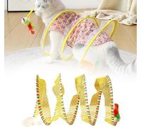 Tunnel pour Chat avec Jouets Interactifs en Spirale - Jouet pour Chaton et Lapins, Jeu avec Ressort pour Stimuler l'Instinct de Chasse