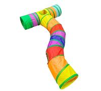 Tunnel pour chat - Grand tube de jeu coloré interactif avec judas - Tunnel pour chat d'intérieur | Stimulation mentale et équipement d'entraînement pour chats d'intérieur