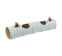 Tunnel pour chat, grande maison pliable, jouet casse-tête, maison de jeu pour chats avec rayures colorées pour l'intérieur, convient aux chiots de chat et pour les fêtes comme Halloween, anniversaire