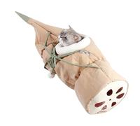 Tunnel pour chat - Jouet de cachette interactif et pliable - Tunnel de cachette avec balle - Pour petits chats, chatons, chiots et lapins - Extérieur et intérieur