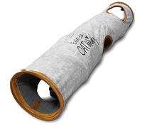 Tunnel pour Chat KaraLuna Premium 120 x 24 cm I 3 Judas et balles de Jeu I Jouets pour Chats d'intérieur Tunnel pour Chat Tunnel Gris Lapin Tunnel de Jeu Pliable