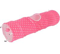 Kerbl Pet Tunnel pour Chat Puntino Pink/Blanc, 100cm, Ø25cm