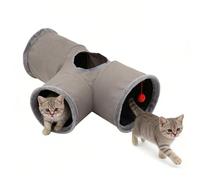 tunnel pour chat - lit de grotte pour chat labyrinthe pliable interactif | igloo pour chats, pour chatons et chats d'intérieur, tunnel pliable et flexible pour chasser, se cacher et faire de l'exercic