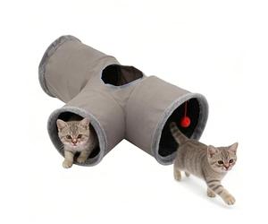 Tunnel pour chat - Lit de niche labyrinthe pliable interactif pour chat | Igloo pour chatons et chats d'appartement, tunnel flexible et pliable pour la chasse, la cachette et l'entraînement, parfait