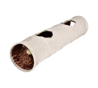 Tunnel pour chat rectiligne - Tunnel pour chat - Lit tunnel multifonction pour chat avec - Tunnel droit pour chats reliés à des bols et à une balle de jeu pour chatons et chats