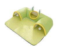 Tunnel pour Chat Tapis Couchage Coussin Interactifs Mobilier Enrichissement | Grand Nid Lit Chat Tunnel Anti-Ennui Intérieur Maison Appartement Lapin Petit Animal Été