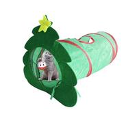 Tunnel pour Chat Transformable | Tunnel pour Chat Portable en Forme d'arbre de Noël,Tube pour Chat Pliable et résistant à l'usure, Tunnels Extensibles pour Chats d'intérieur