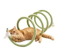 Tunnel pour Chat Tunnel d'exercice ondulé et Flexible avec Cloche et Balle | Tunnel Ressort Déformable pour Chat d\'Intérieur pour Intérieur, Exercice, Chasse, Enrichissement