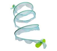 Tunnel pour Chat, Tuyau de Poursuite en S pour Animaux, Tunnel d'exercice Interactif Portable avec Plumes et Clochette pour Foyers Multi-Chats et Entraînement à la Chasse et