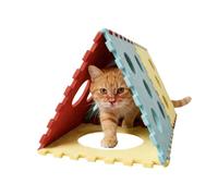 Tunnel pour Chaton - Abri Pliable - avec Tunnels et Tubes à Trous d'observation interactifs pour Chats jusqu'à 5,5 kg - pour Intérieur Extérieur Salon Chambre Salle de Jeux