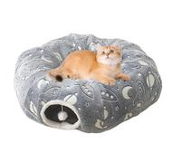 Tunnel pour chats d'intérieur, tunnel circulaire avec niche, repos plumé, sommeil pliant pour animaux de petite taille