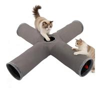 Tunnel pour Chats - Parc de Jeu Interactif Pliable et Labyrinthe,Maison de Jeu Souple pour Intérieur - pour Chaton Halloween Noël Anniversaire Fête