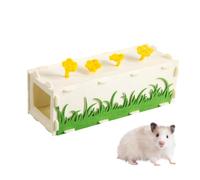 Tunnel pour Cobayes,Tunnel Amovible avec Décor de Champignons et d'herbe pour Petits Animaux de Compagnie comme Les Furets,Cobayes,Chinchillas,Lapins et Hamsters