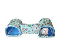 Tunnel pour cochon d'Inde - Design de lit tunnel à thème, cachette douce pour furet, lit pour hamster | Lits de couchage pour hamsters pour petits animaux de Noël, hérissons, lapins, écureuils