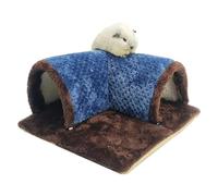 Tunnel pour cochon d'Inde, hamster, lapin, hamster, chaud en hiver, pour petit animal - Pour écureuil, hamster, chinchilla, lapin - Bleu