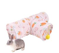 Tunnel pour cochon d'Inde - Tunnel de jeu pliable pour lapins et lapins | Jouet pour petit animal de compagnie pour cochons d'Inde, hamsters, furets et autres | Tunnel droit en polyester durable à 3