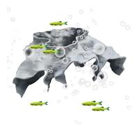 Tunnel pour crevettes d'aquarium - Tunnel Stable Cachette Abri,Refuge sous Graviers pour Aquarium | pour l'alimentation Le Repos Eau Douce Aquatique Le sous-Les débutants pêche
