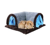 Tunnel pour hamster, avec rideaux d'intimité et maison, tube d'aire de jeu amovible pour hamster pour l'enrichissement des exercices en intérieur, sommeil, ennui, chinchilla, gerbille, cochon d'Inde,