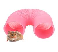 Tunnel pour Hamster Extensible en Plastique Petit Tunnel de Jeu pour Animaux Jouets Amusants pour Cochons d'Inde Chinchillas Rats et Furets de Lapins Nains(Rose)