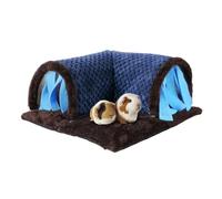 Tunnel pour hamster : lit pliant en peluche douce et grand pour chenil, lit pour dormir, aire de jeux pour hamster amovible, pour exercices en intérieur, enrichissement, sommeil, Aburrimie