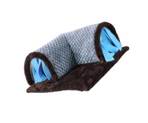 Tunnel pour hamster - Système de tubes pour hamster - Jouet pop-up pliable pour chat - Maison avec rideaux brise-vue - Tube de furet avec rideaux brise-vue - Maison, pour exercices en intérieur