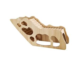 Tunnel Pour Hamsters | Maison à Échelle en Bois,Accessoires de Pont pour Cage de Rongeur,pour Petits Animaux : Écureuils, Souris, Gerbilles, Hamster Syrien, Nain - Repos, Jeu, Exploration Quotidienne