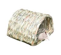 Tunnel pour lapin - Hutte pour animaux de compagnie, cachette à lapins | Abri naturel en paille de roseau, lit à mâcher respectueux de l'environnement pour hamsters, hérissons, cochons d'Inde et