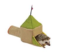 Tunnel pour Petits Animaux | en Coton Lavable à Trois entrées | Maison Tunnel pour Petits Animaux | pour Furets, Chinchillas, Lapins : Repos, Mastication, Jeu, Sommeil