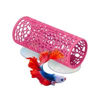 Tunnel pour Poisson Betta avec Ventouse - Tube Flottant Cachette Grotte Hamac Sûre pour Crevettes Et Petits Poissons Aquarium | Modèle Robuste Haute Qualité Design Pro Kit Décoration